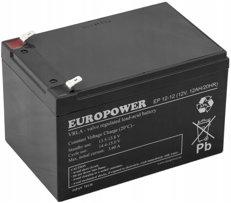 Baterie Agm Vrla Europower Ep EP12-12 12V 12Ah F2 T2 Apc Rbc Ups