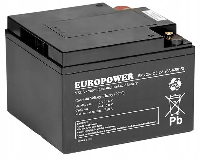 Baterie Vrla Baterie Europower EPS26-12 12V 26AH Agm Eps 26-12 EPS26 26