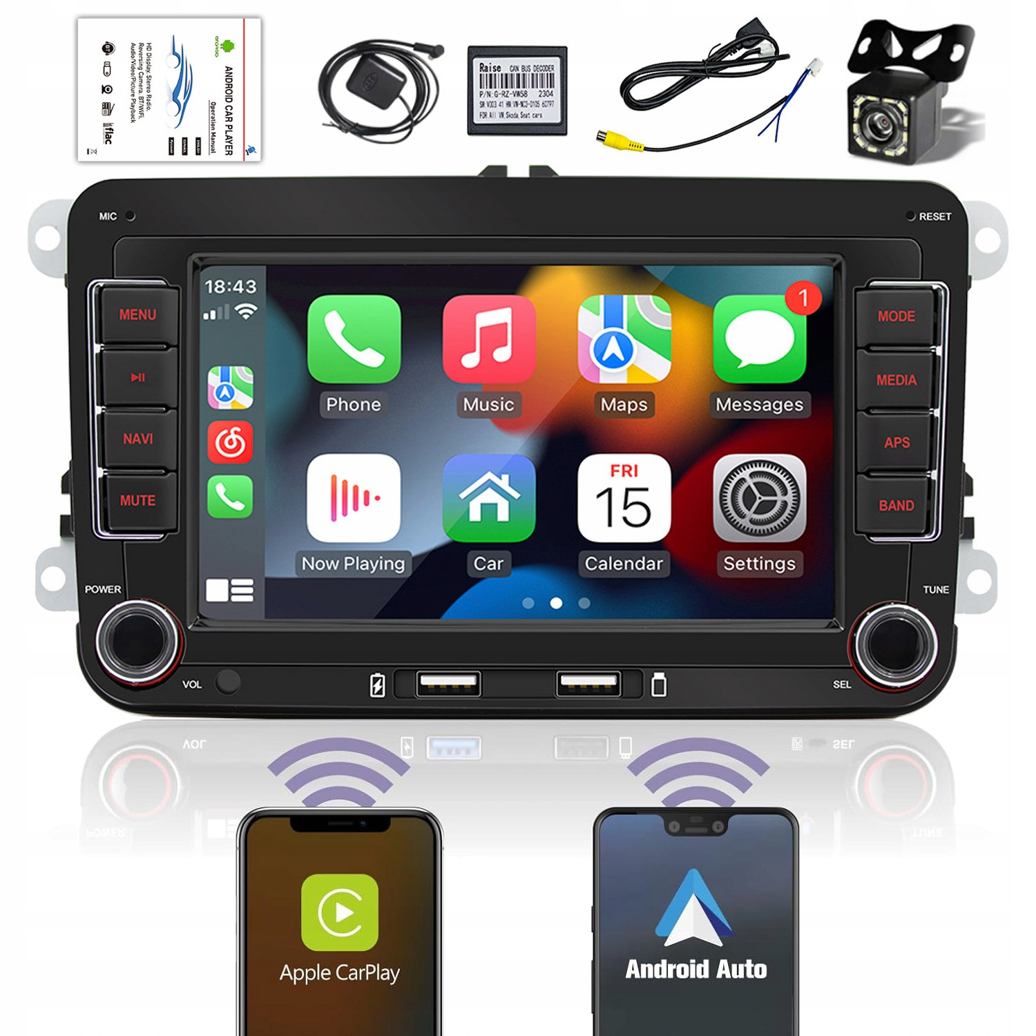 Autorádio Navigace 2DIN Radio Vw Passat B6 B7 Golf 5 V 6 VI Pro