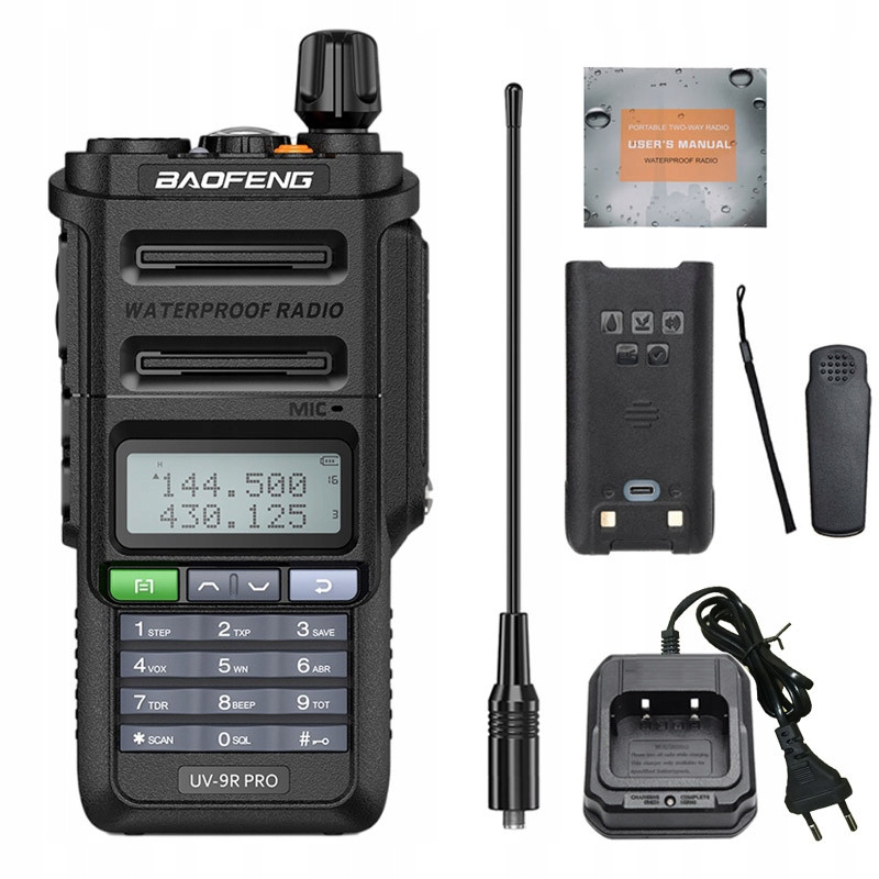 Krátká vlnovka Baofeng UV-9R Pro 1 5W Usb Radiotelefon Walkie Talkie PMR446