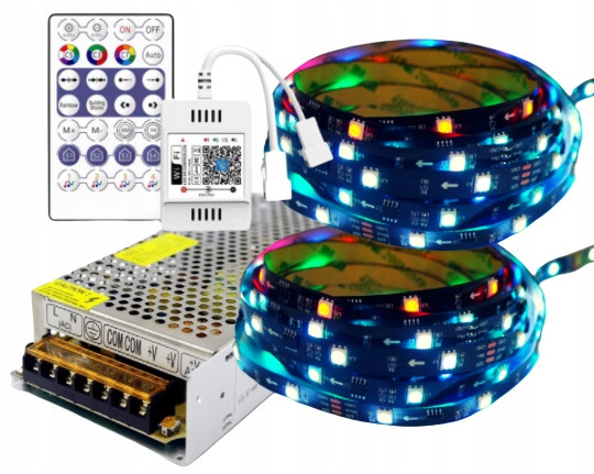 Sada digitálního Rgb WiFi hudebního Rgb Led pásku 10m