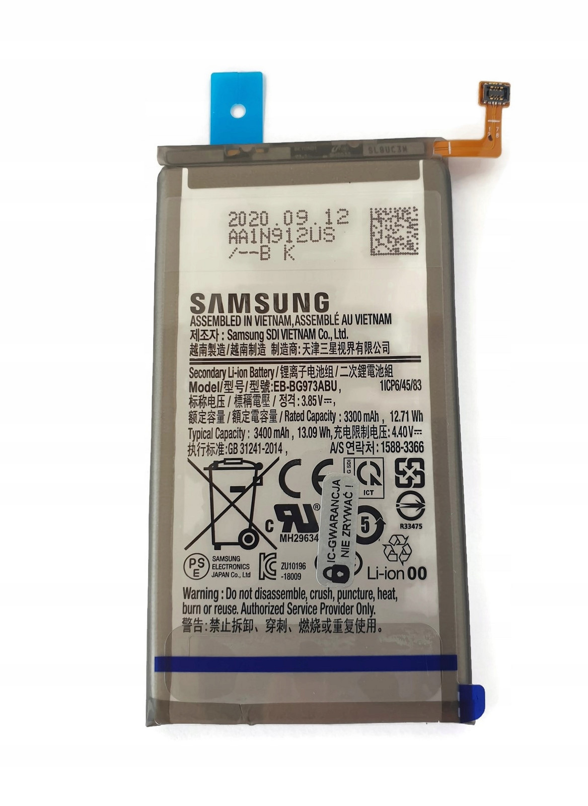 Nová originální baterie pro Samsung Galaxy S10