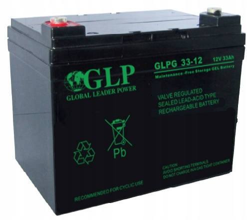 Baterie Gelová Baterie Vrla Gel Glpg 33Ah 12V GLPG33-12 GLPG33 Vozidla