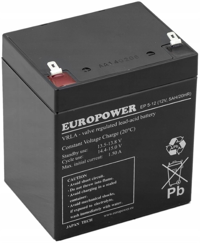 Baterie Agm Baterie Vrla Europower Ep 12V 5Ah EP5 EP5-12 Ups