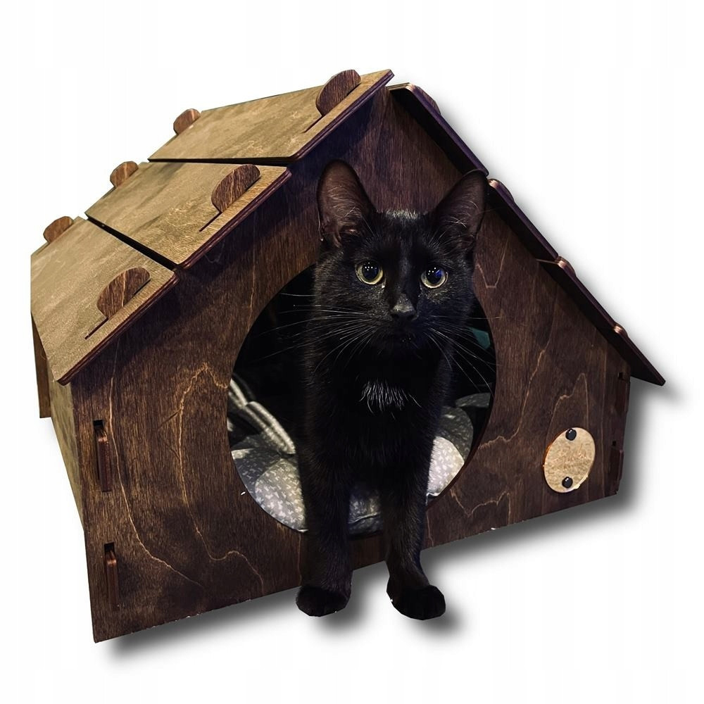 Dřevěná bouda, pelíšek, domeček pro kočky psa