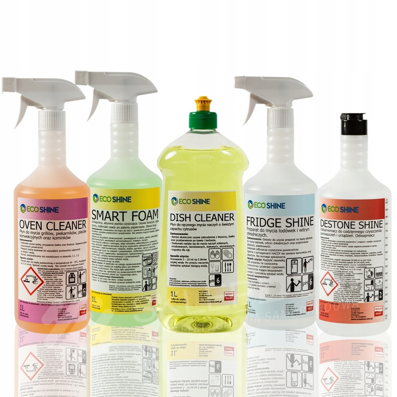 Ecoshine kompletní sada na mytí kuchyně 5x1L