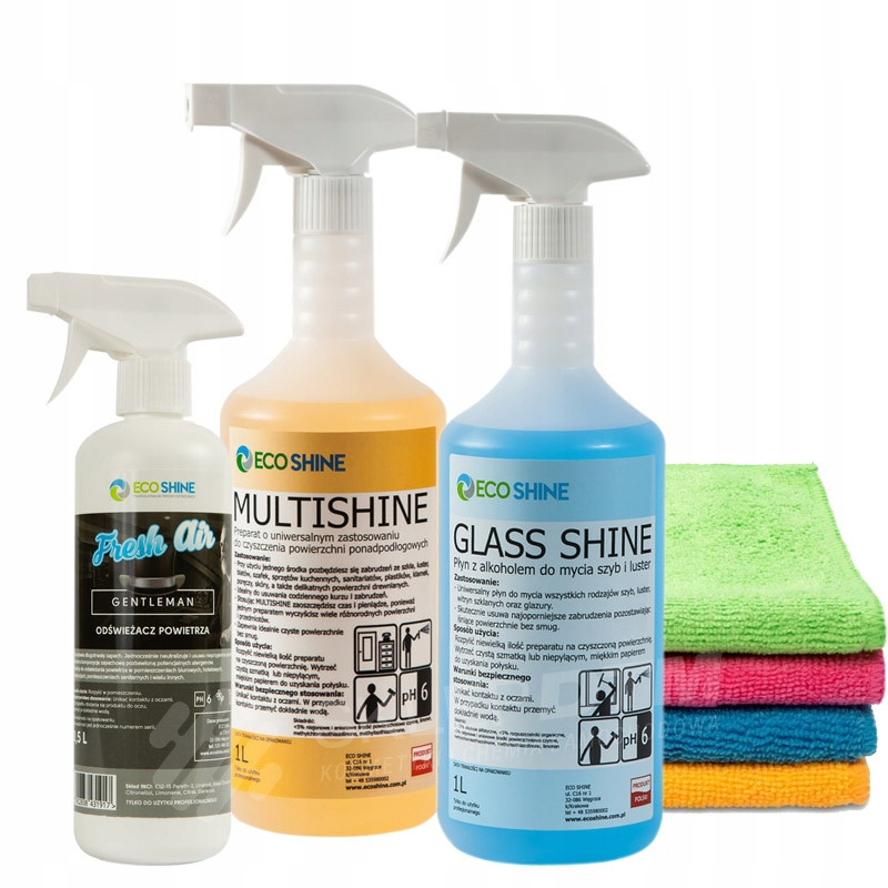 Ecoshine Shine sada domácí chemie 2,5L Gentleman