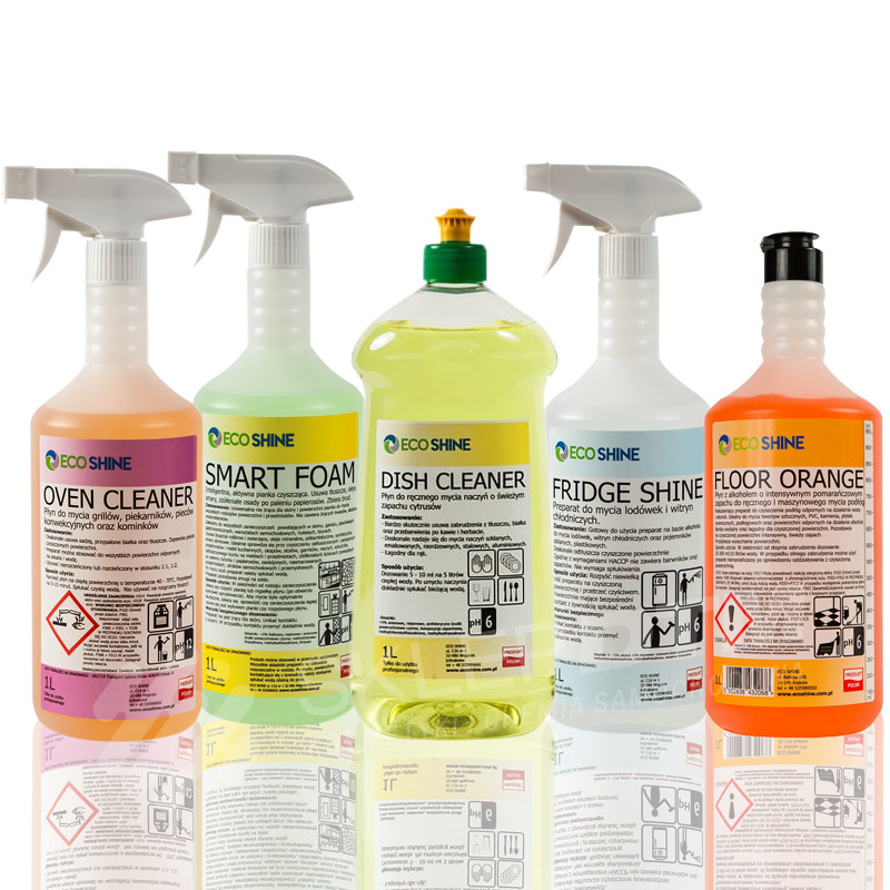 Ecoshine sada domácí chemie do kuchyně 5x1L