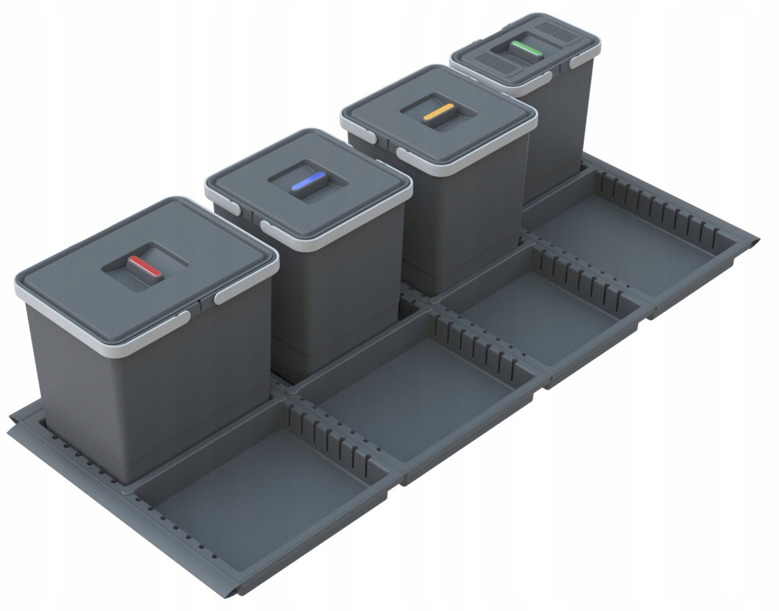 Sada třídicích košů třídič odpadků do zásuvky 4 koše Elletipi