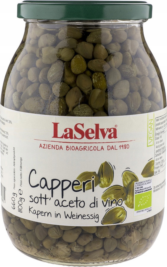 Kapary marinované ve vinném octu 1,1kg Bio