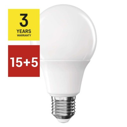 15 + 5 zdarma – LED žárovka Classic A60 / E27 / 9,5 W (75 W) / 1 055 lm / teplá bílá