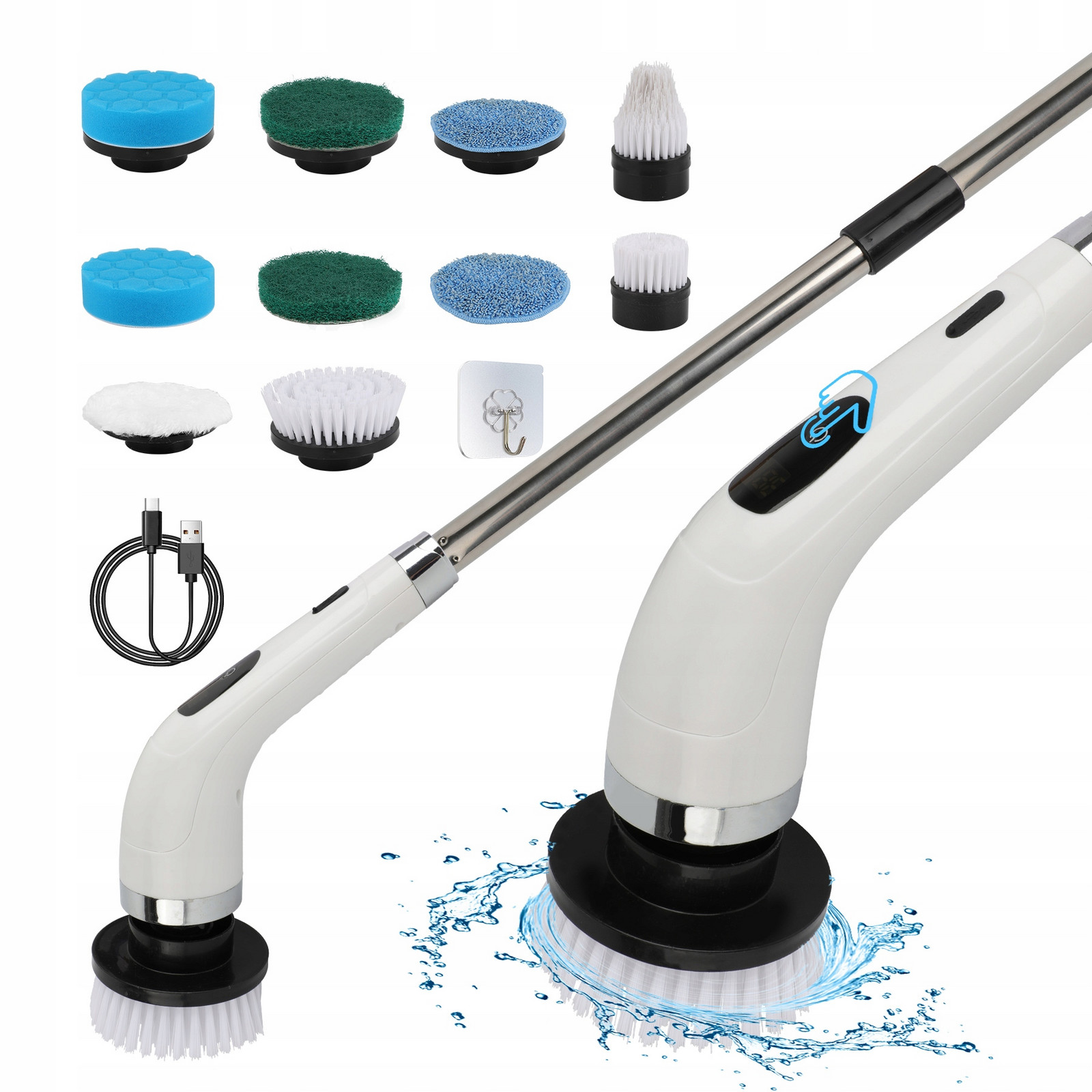 Rotační Mop Elektrický Čisticí Kartáč Ce 8 V 1