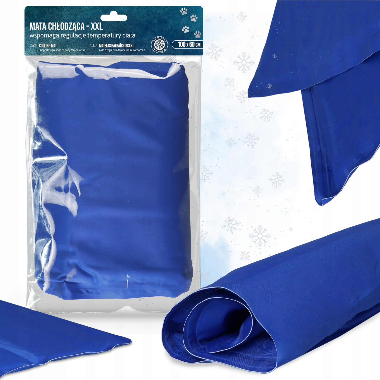 Chladící Podložka Psa Zvířat Gelová Voděodolná 100x60 CM pelíšek Velký XXL