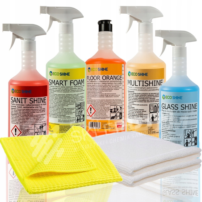 Eco Shine domácí chemie domácí sada 5x1L