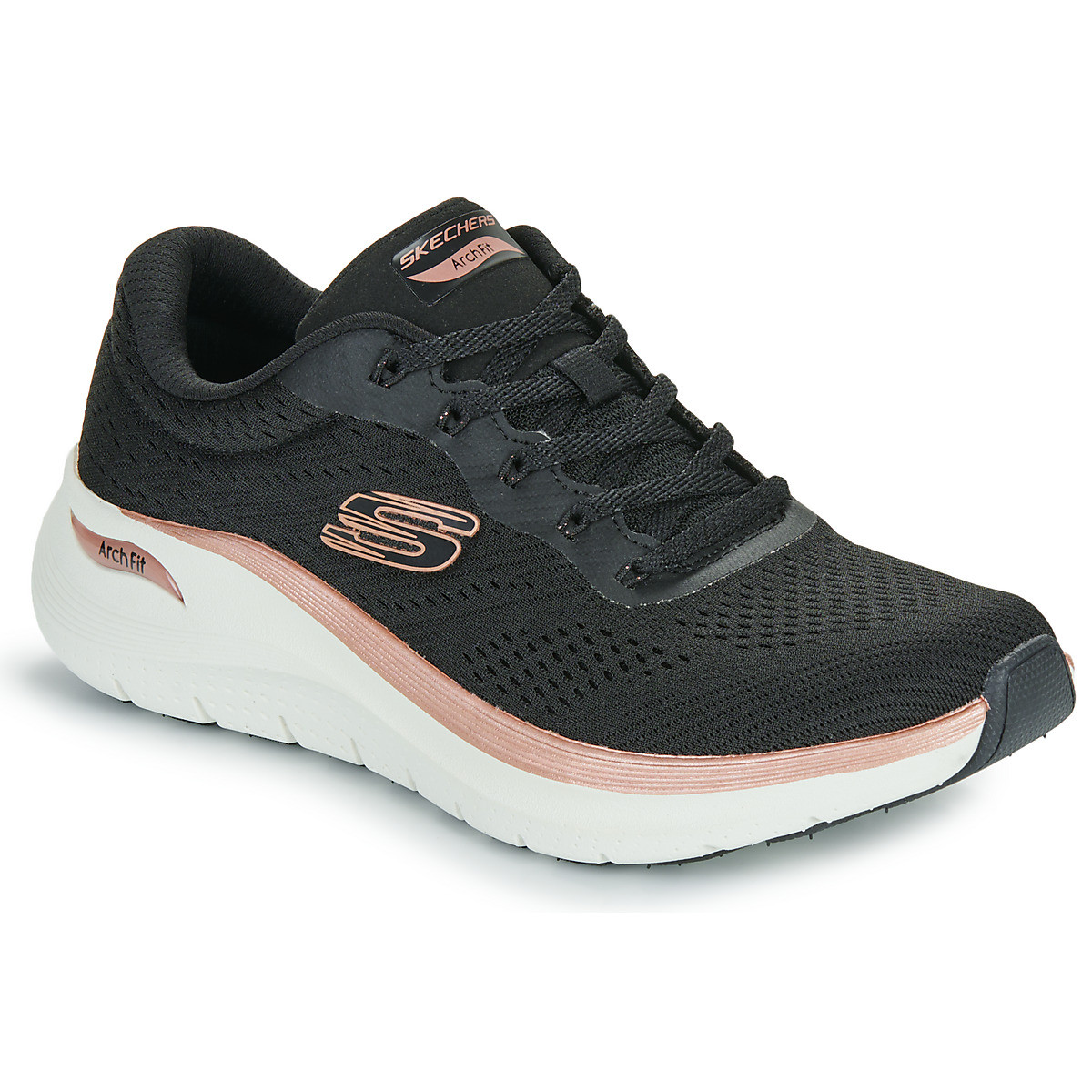Skechers  ARCH FIT 2.0 GLOW THE DISTANCE  Černá