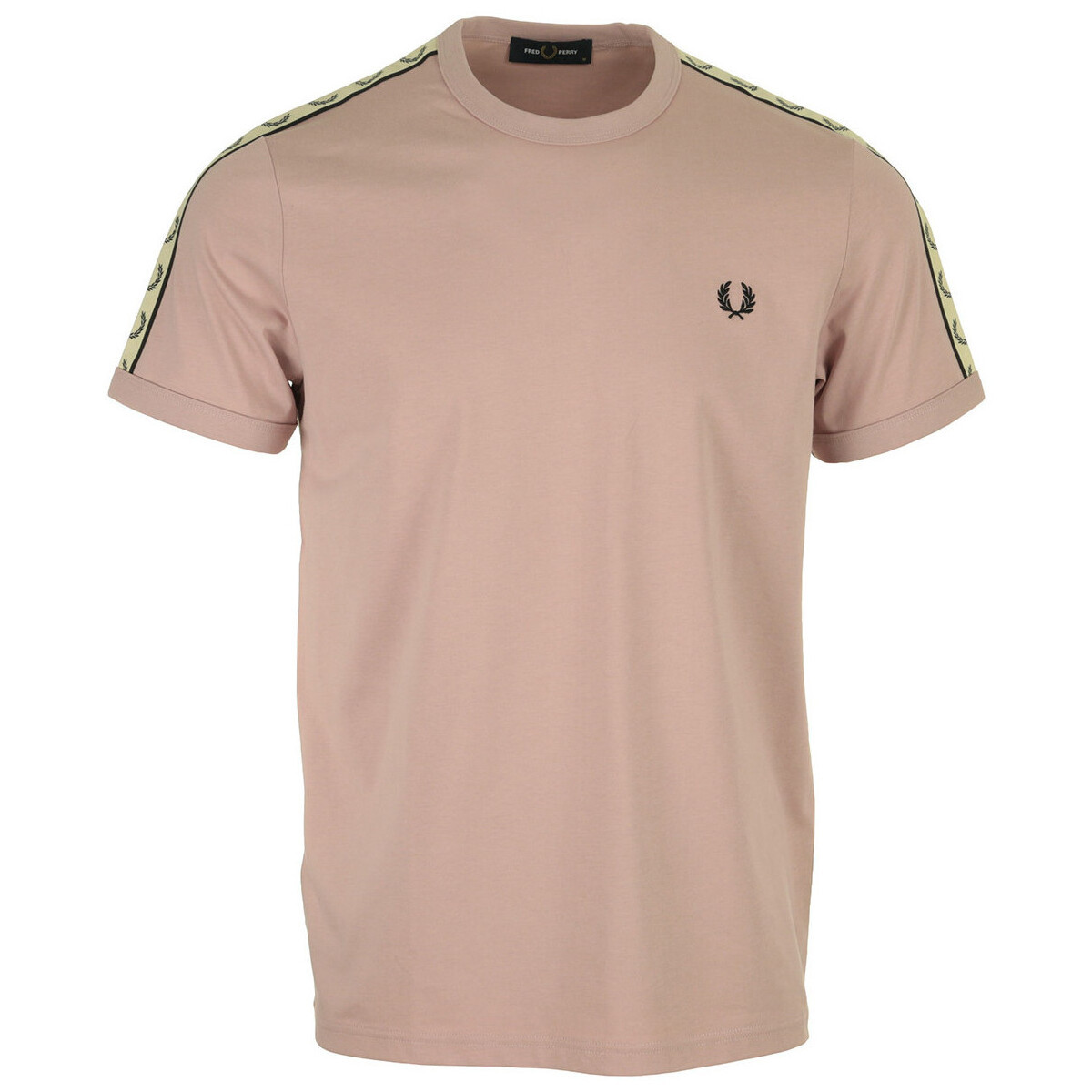 Fred Perry  Contrast Taped Ringer  Růžová