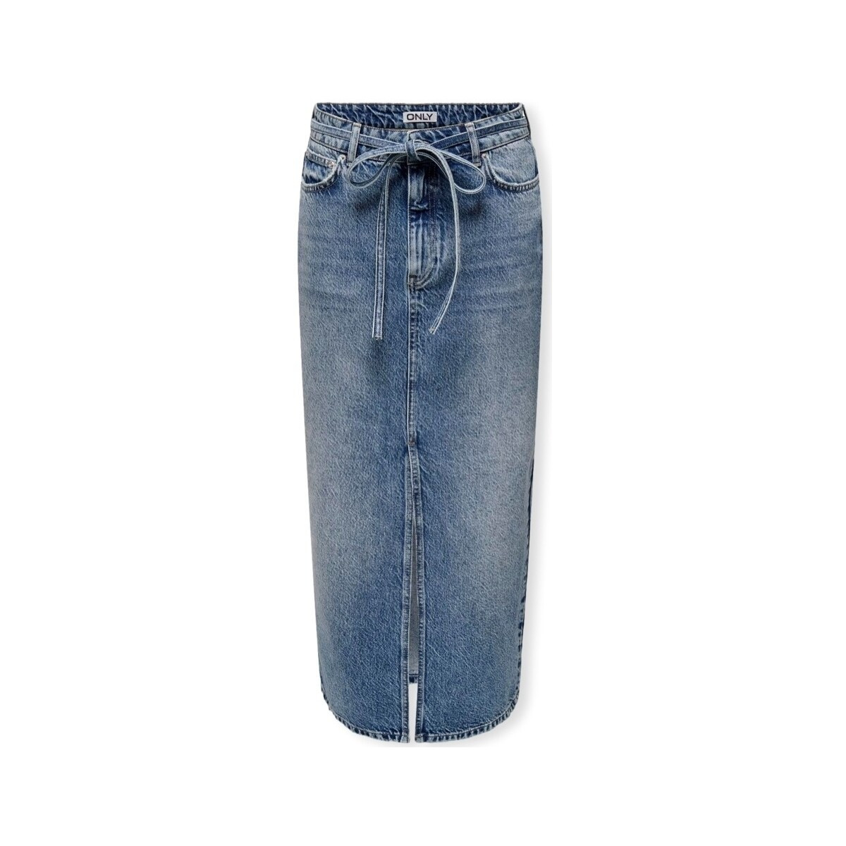 Only  Gianna Belted Skirt - Medium Blue Denim  Modrá