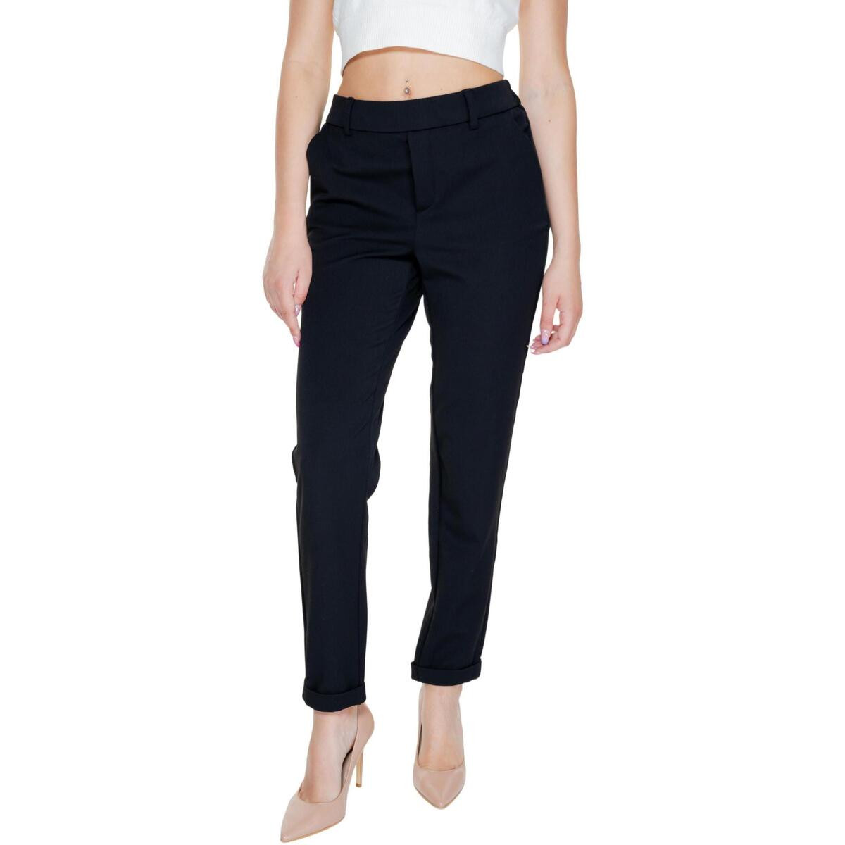 Vero Moda  VMMAYA MW LOOSE SOLID PANT NOOS 10225280  Černá