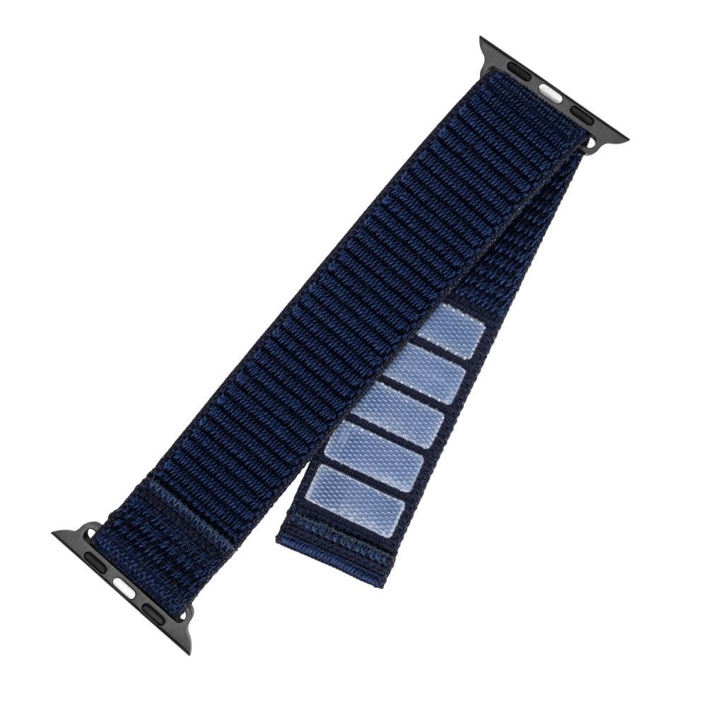 Nylonový řemínek FIXED Nylon Sporty Strap pro Apple Watch 42/44/45mm, tmavě modrá