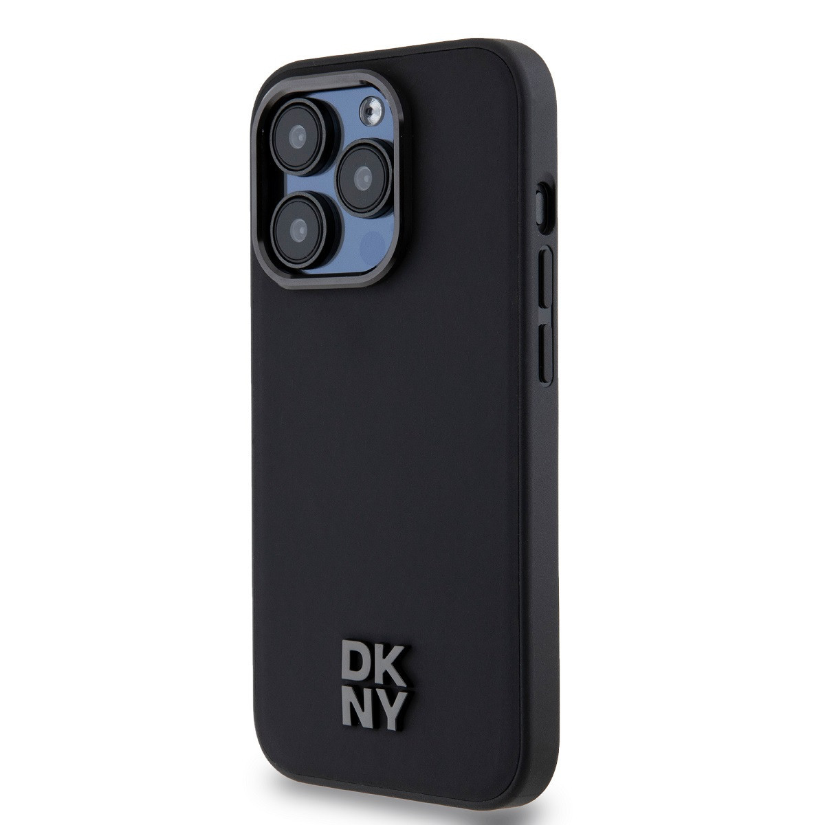 Zadní kryt DKNY PU Leather Stack Logo Magsafe pro Apple iPhone 15 Pro Max, černá