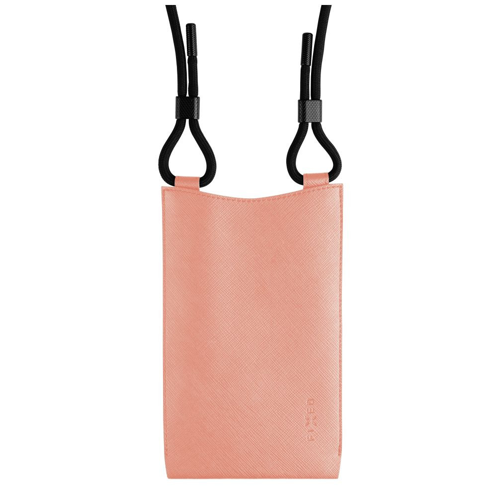 Taštička přes rameno s kapsou FIXED Verona s černou šňůrkou pro mobilní telefony do 7