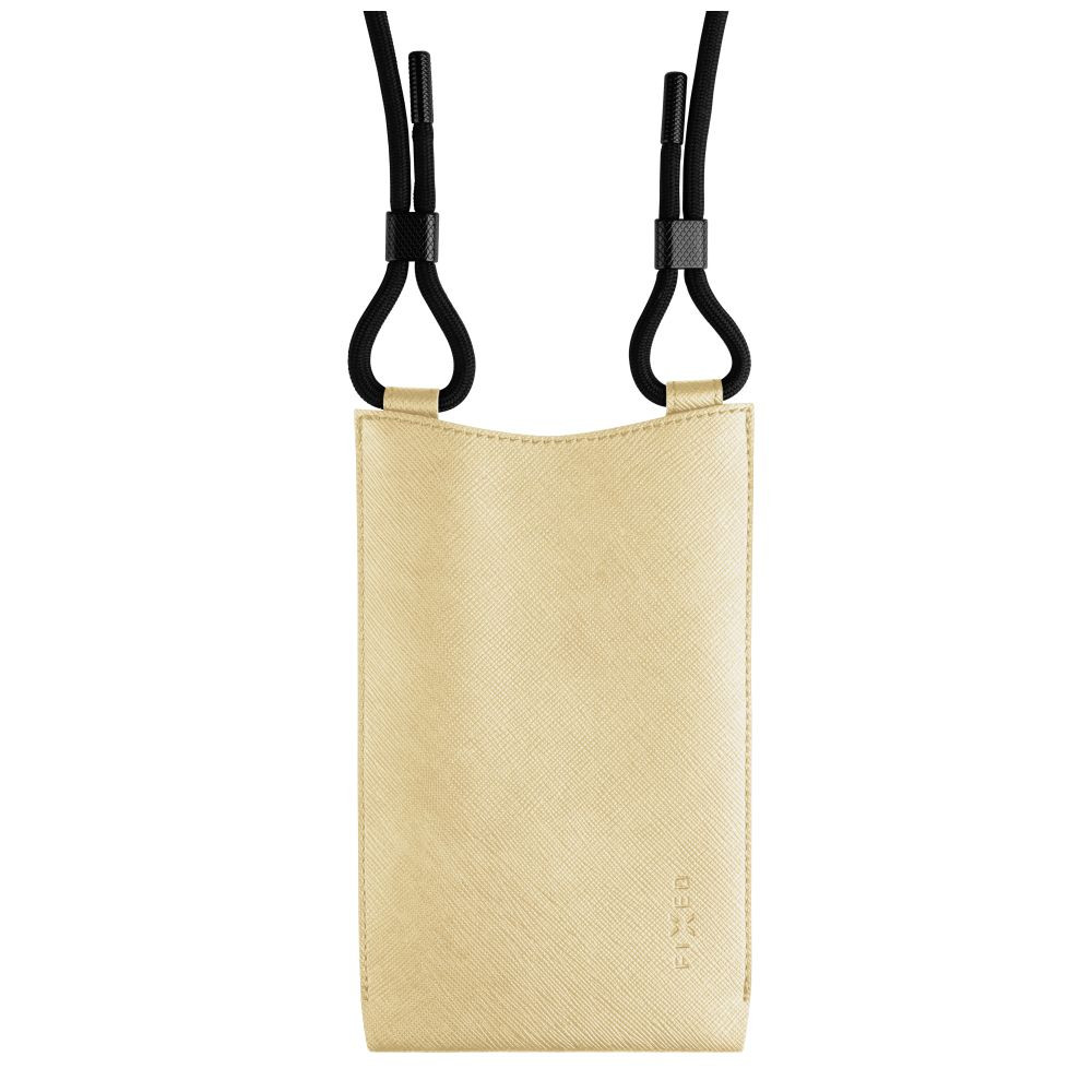 Taštička přes rameno s kapsou FIXED Verona s černou šňůrkou pro mobilní telefony do 7