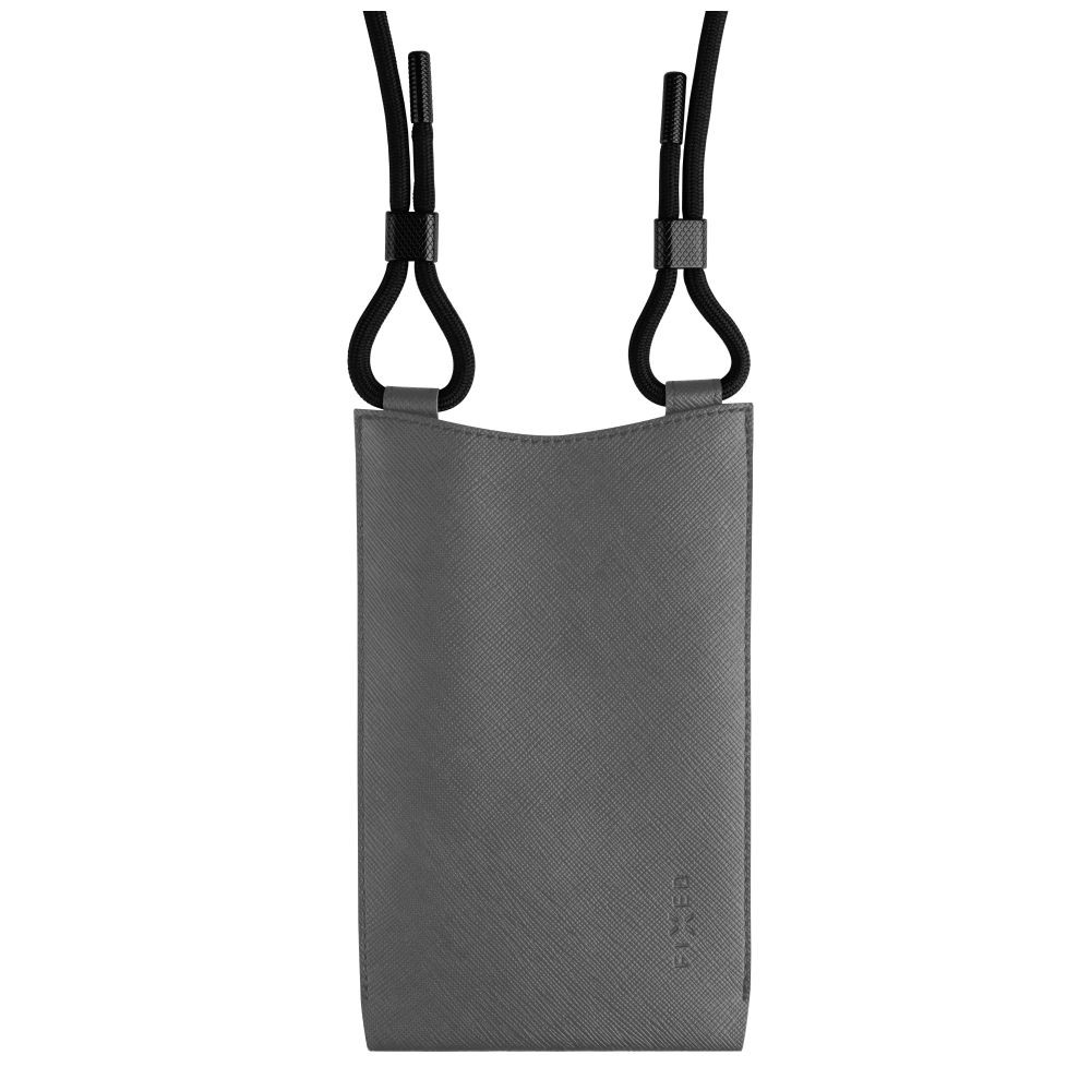 Taštička přes rameno s kapsou FIXED Verona s černou šňůrkou pro mobilní telefony do 7