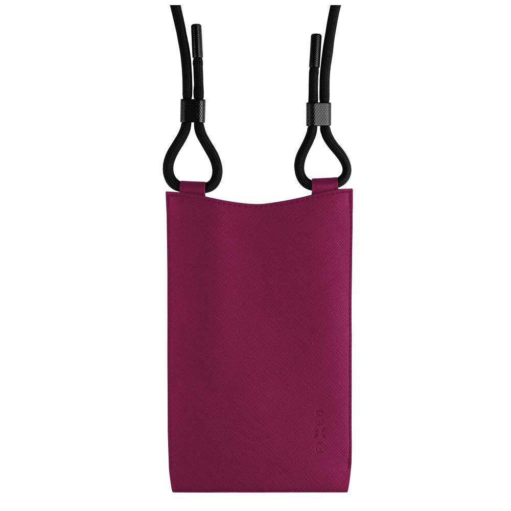 Taštička přes rameno s kapsou FIXED Verona s černou šňůrkou pro mobilní telefony do 7