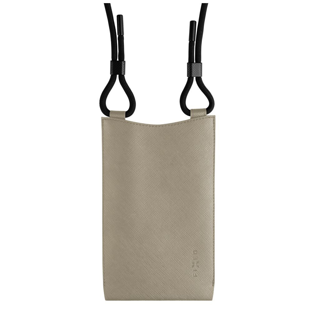 Taštička přes rameno s kapsou FIXED Verona s černou šňůrkou pro mobilní telefony do 7