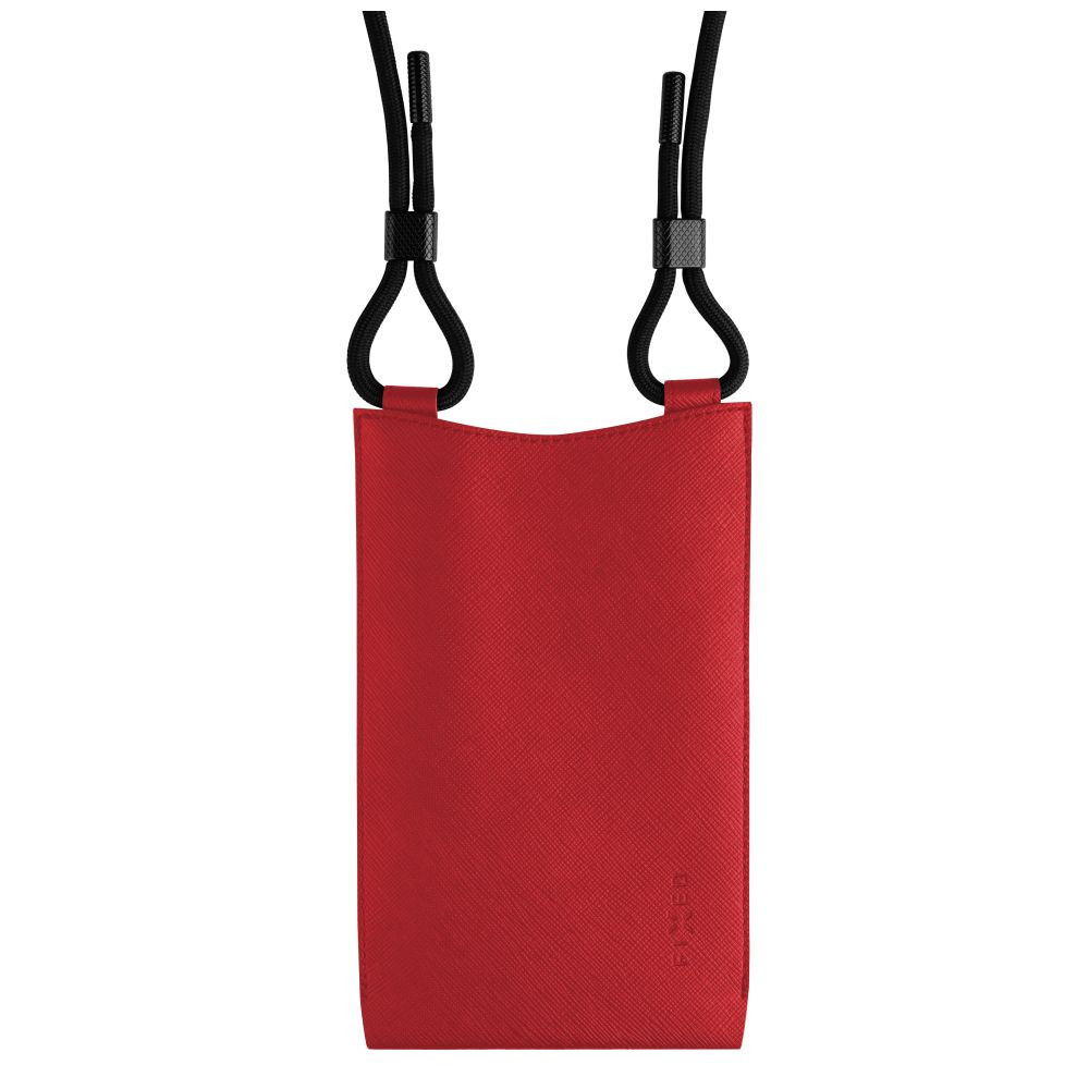 Taštička přes rameno s kapsou FIXED Verona s černou šňůrkou pro mobilní telefony do 7