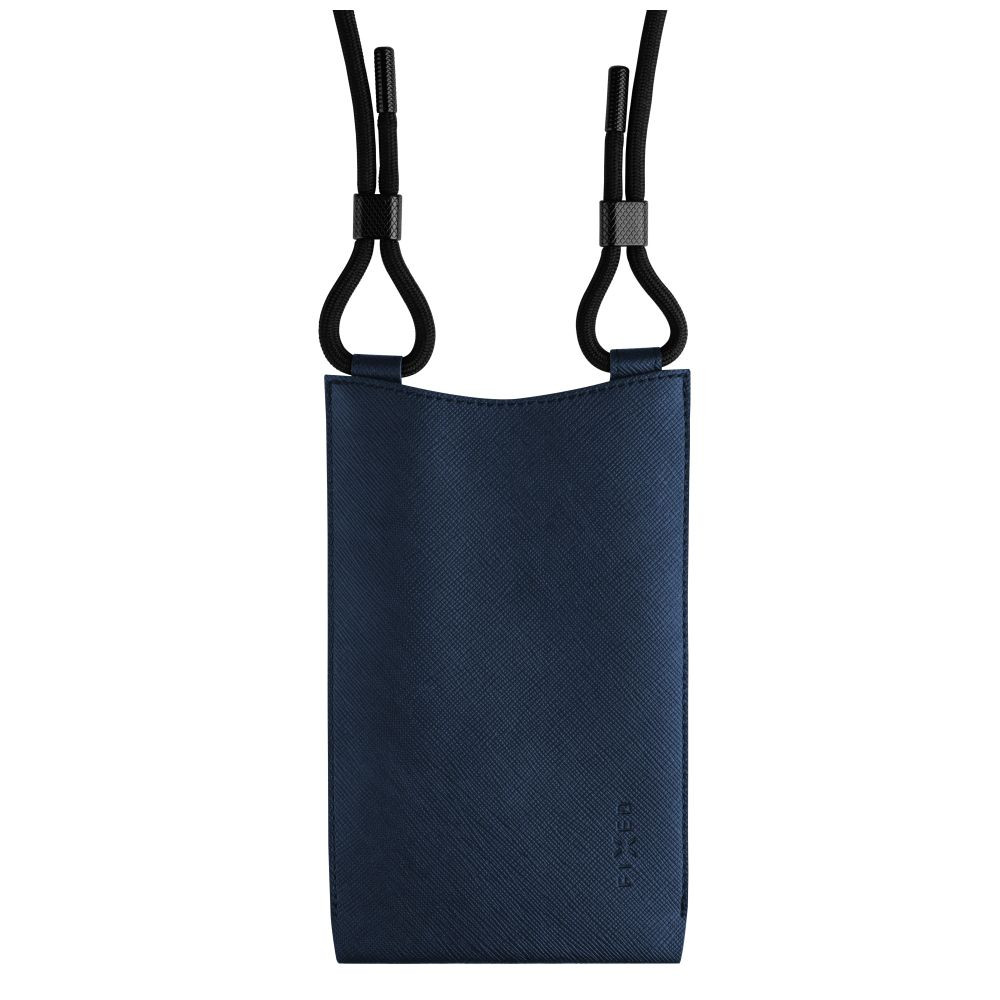 Taštička přes rameno s kapsou FIXED Verona s černou šňůrkou pro mobilní telefony do 7