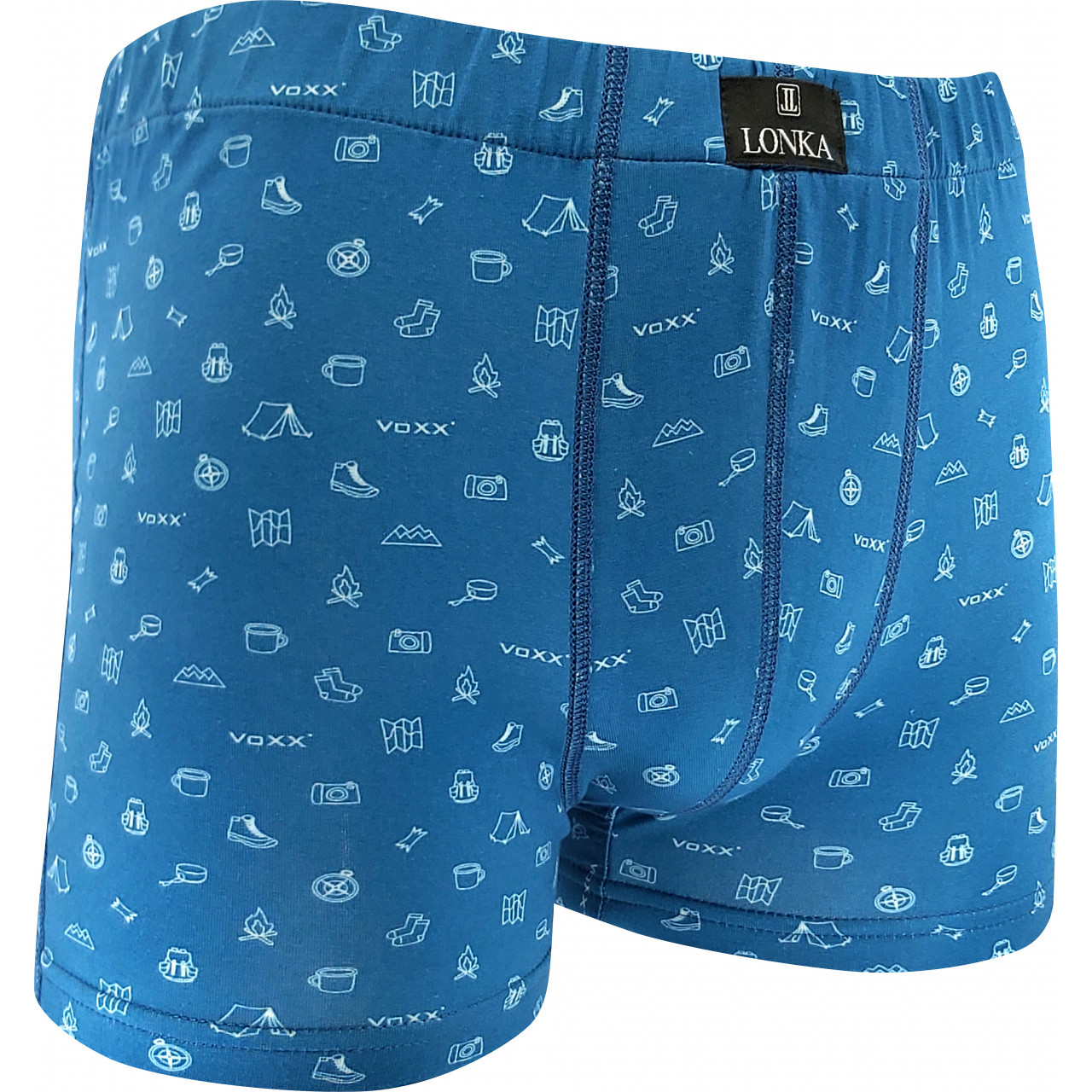 Boxerky pánské Lonka Kevin IMAGE Kemping - tmavě modré, M