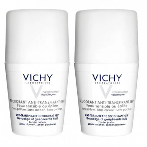 Vichy Sada kuličkových deodorantů pro citlivou a podrážděnou pokožku 2 x 50 ml