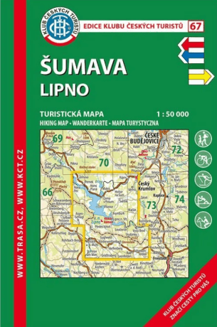 KČT 67 Šumava Lipno 1:50 000 Turistická mapa, 9.  vydání