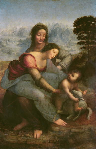 Leonardo da Vinci Obrazová reprodukce Virgin and Child with St. Anne, c.1510, Leonardo da Vinci, 26.7x40 cm