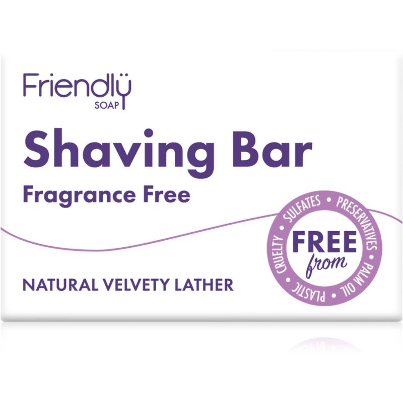 Friendly Soap Shaving Bar Fragrance Free přírodní mýdlo na holení bez parfemace 95 g