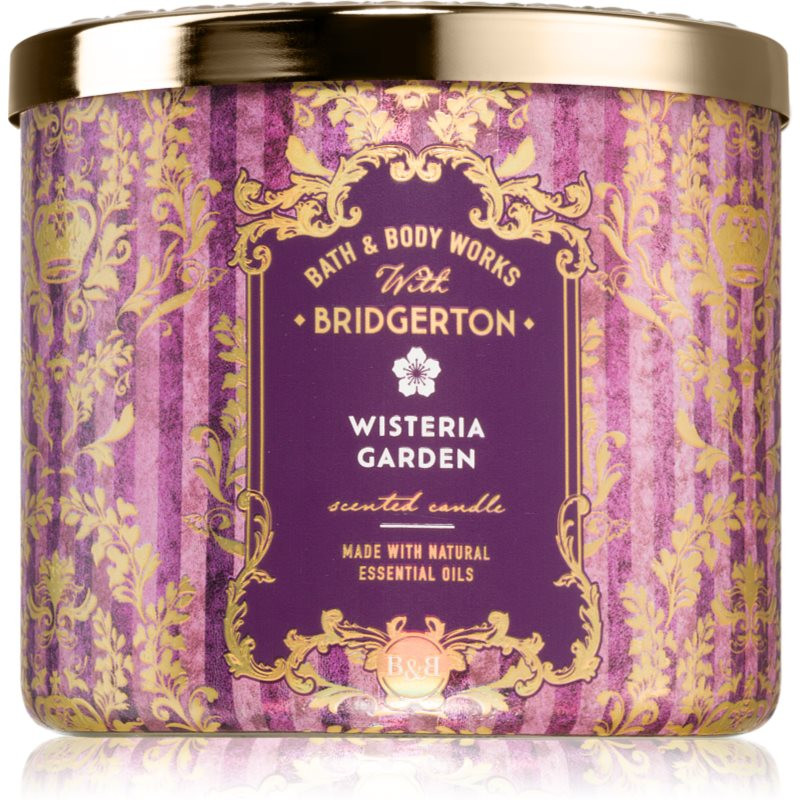 Bath & Body Works Bridgerton Wisteria Garden vonná svíčka 411 g