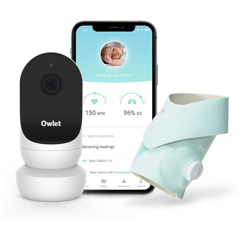 Owlet Monitor Duo Smart Sock 3 & Cam 2 sada pro miminka Mint 1 ks