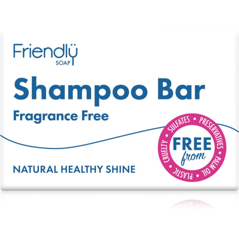 Friendly Soap Natural Shampoo Bar Fragrance Free přírodní mýdlo na vlasy 95 g