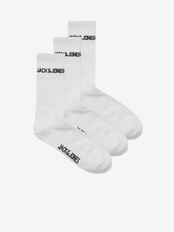Jack & Jones Ponožky 3 páry Bílá