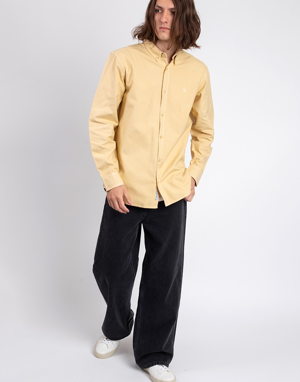 Carhartt WIP L/S Bolton Shirt Rattan garment dyed M