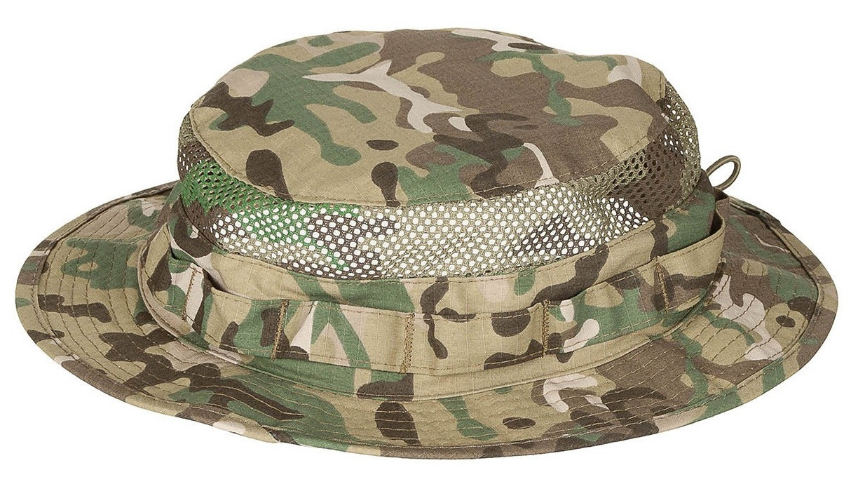 Klobouk síťovaný Jungle Bush Hat Mesh Boonie Operation Camo RipStop MFH® 10720X Velikost: S/M (55-59 cm)