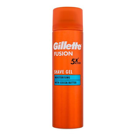 Gillette Fusion Moisturising Shave Gel pánský hydratační gel na holení s kakaovým máslem 200 ml pro muže