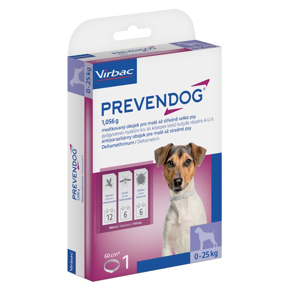 VIRBAC Prevendog obojek pro malé a střední psy 1x60 cm