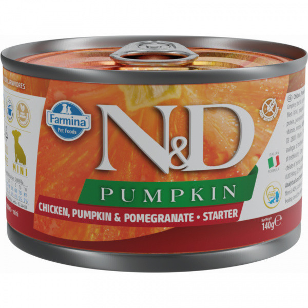 Konzerva N&D Pumpkin Starter Puppy Chicken & Pomegranate 140g