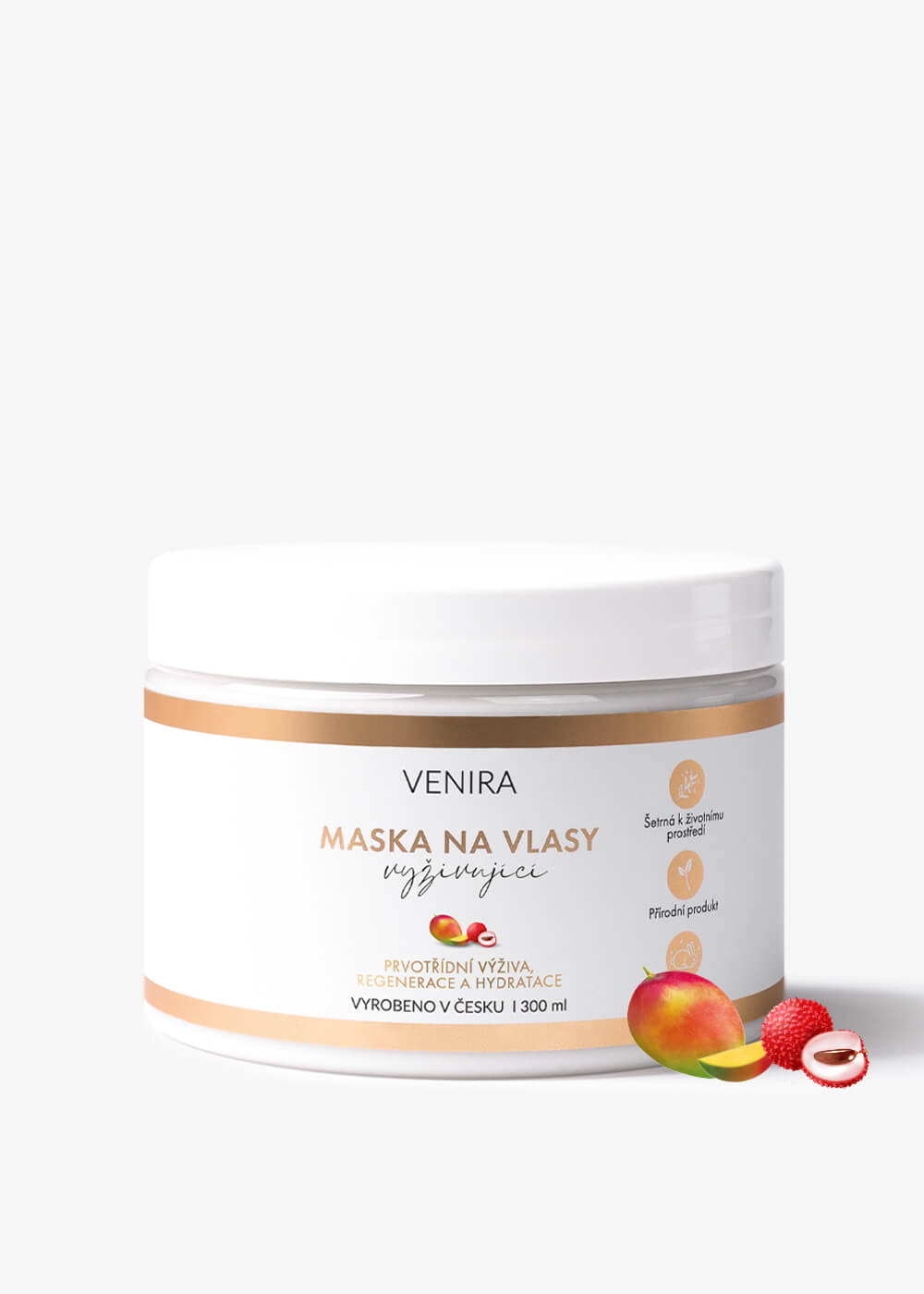 VENIRA vyživující maska na vlasy, mango-liči, 300ml