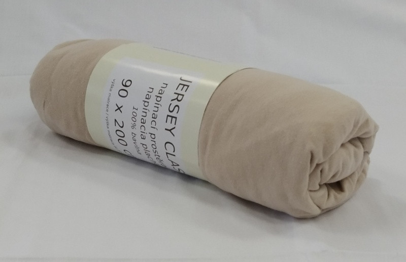 Profod Prostěradlo JERSEY COMFORT 90x200 cm - Béžová