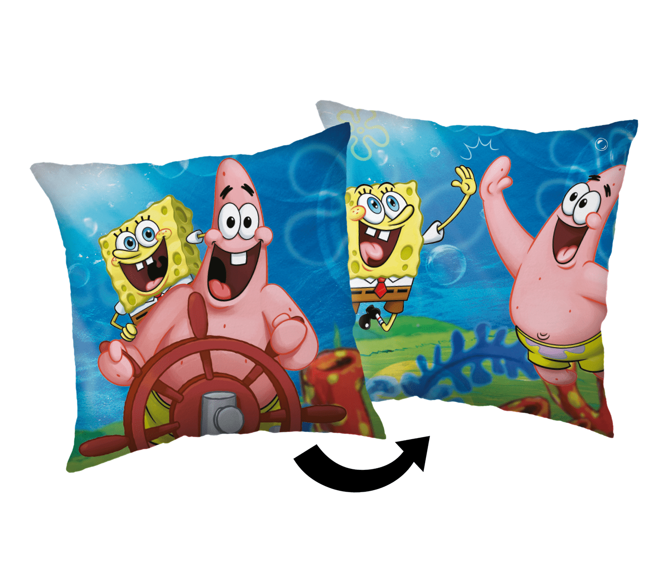 Jerry Fabrics Dekorační polštářek 40x40 cm - Sponge Bob 