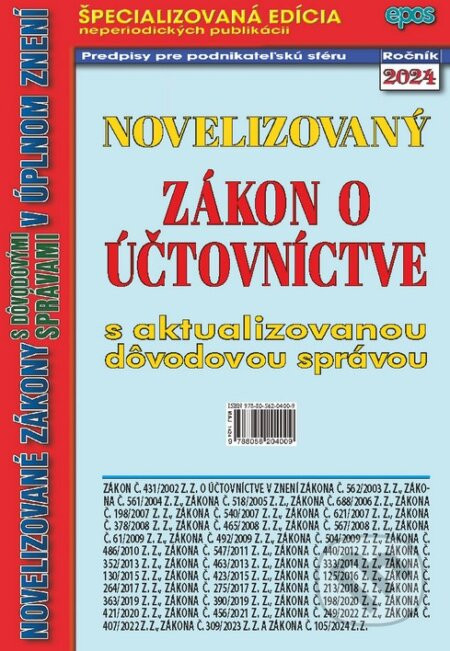 Novelizovaný zákon o účtovníctve - Epos