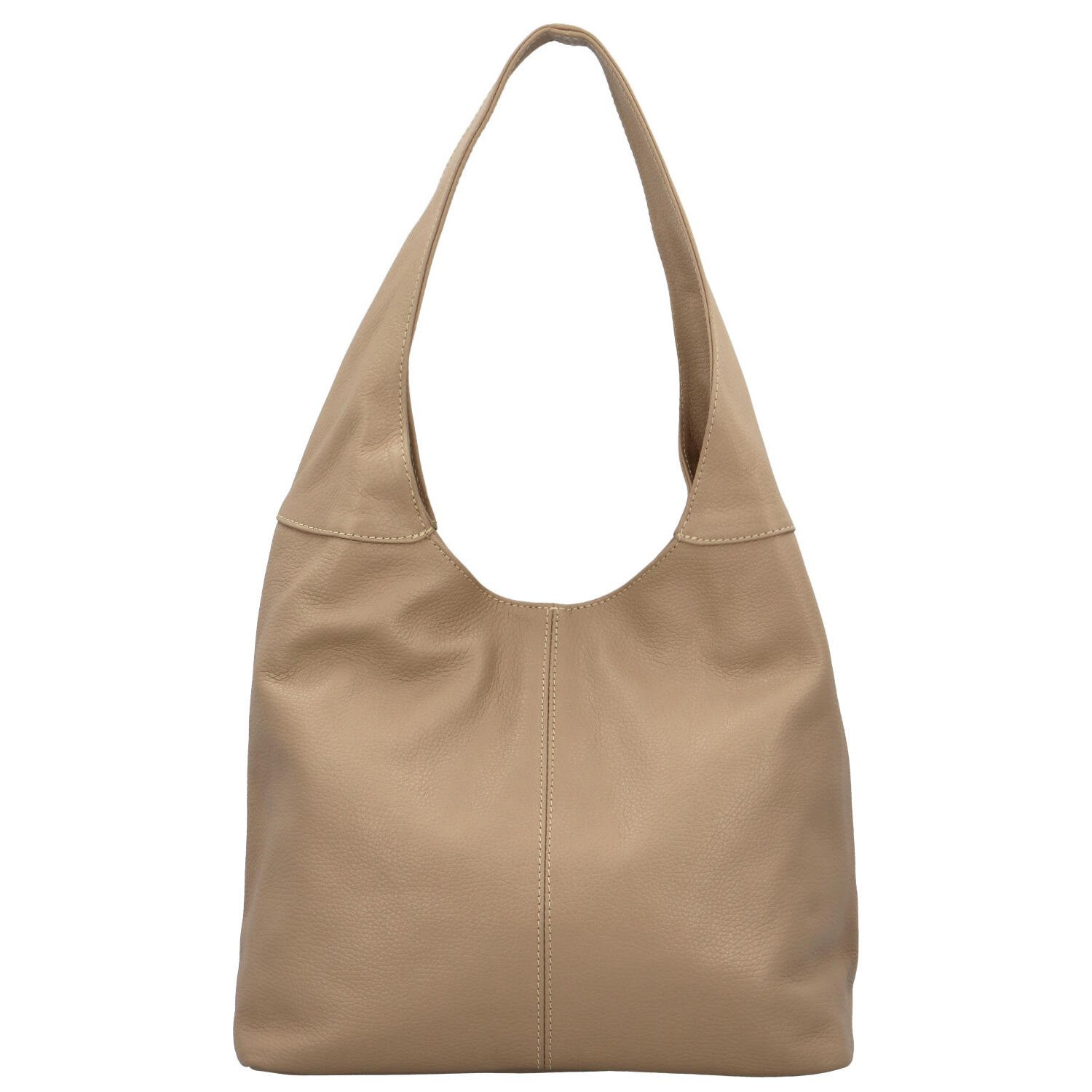 Dámská kožená kabelka přes rameno taupe - Delami SkyFull taupe